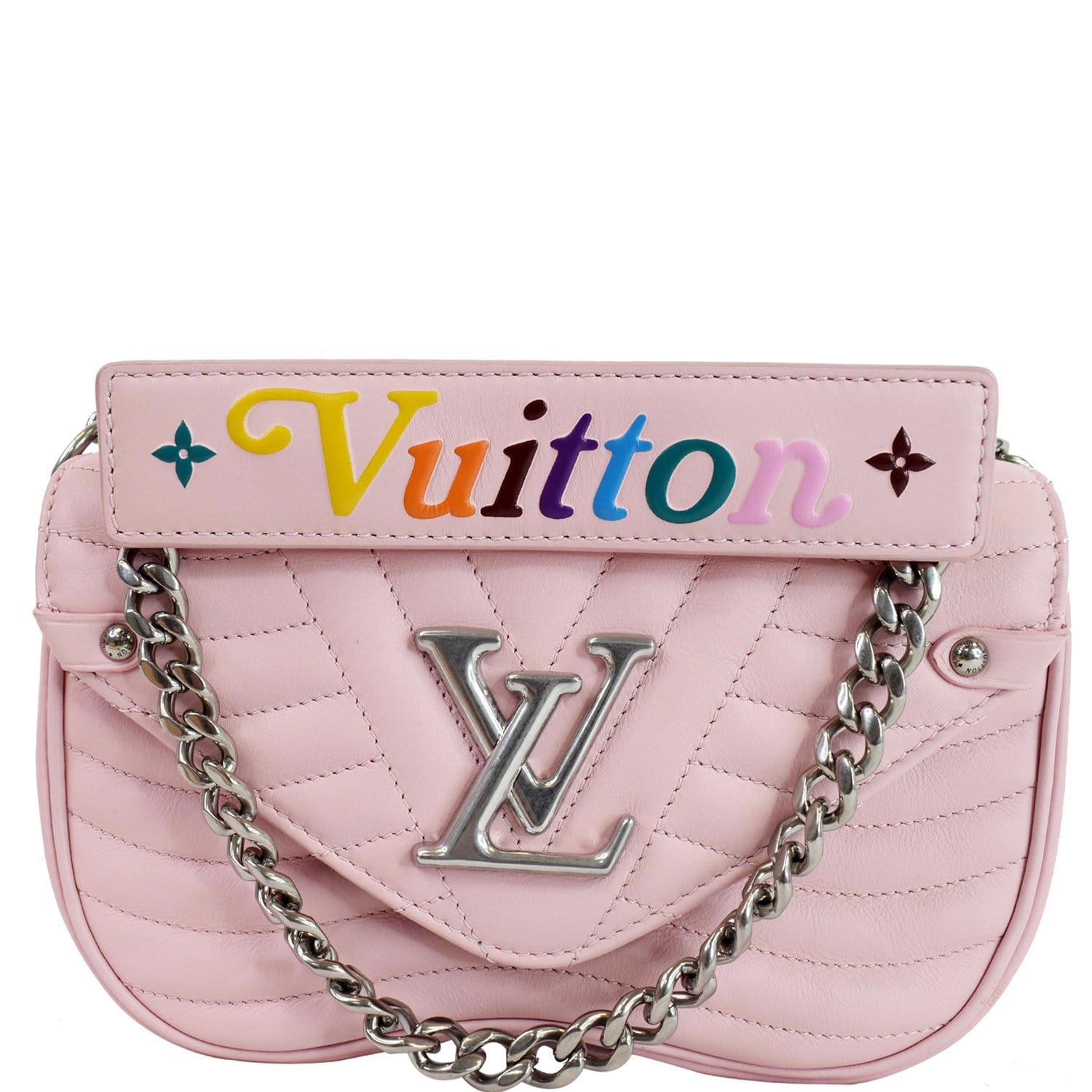 100% Authentic Louis Vuitton New Wave Chain Pink Shoulder Bag