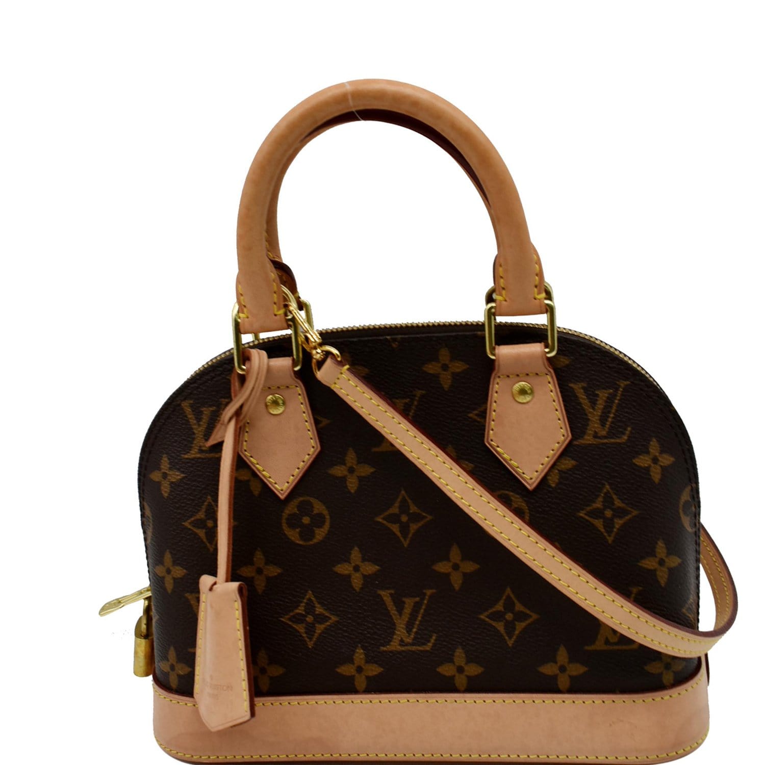 Louis Vuitton Monogram Alma BB Handbag in brown canvas – Fancy Lux