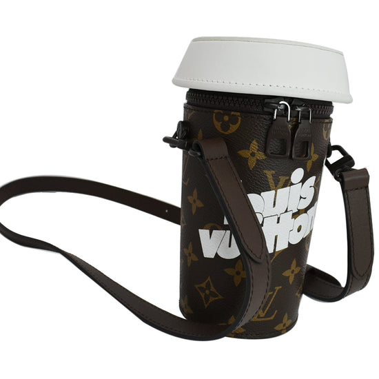 Louis Vuitton Coffee Sleeve Cozy With Authentic Canvas and 