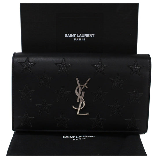 yves saint laurent handbag HW Logo Smoking Clutch Black 100