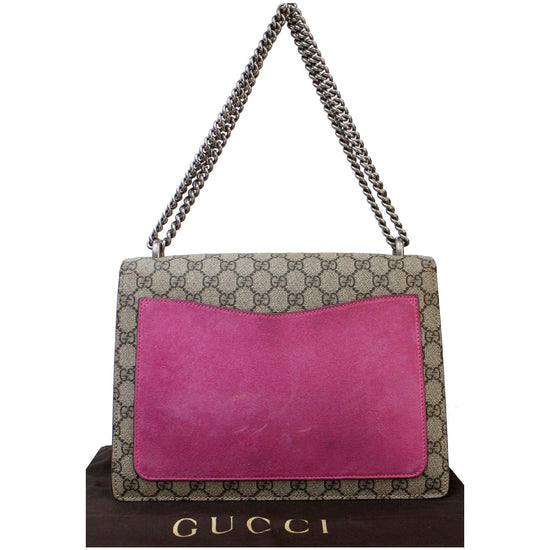 Gucci Dionysus Shoulder Bag GG Supreme Medium Beige/Blue - US