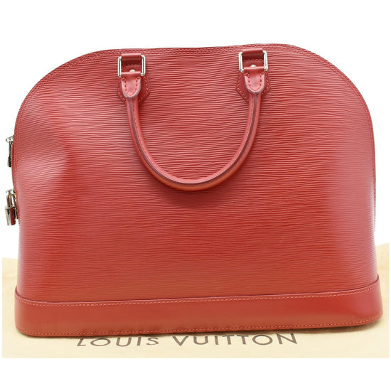 Alma leather handbag Louis Vuitton Red in Leather - 37502111