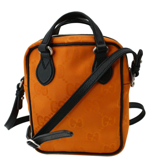 Gucci Off The Grid Orange Econyl Pouch Wristlet Clutch Bag 625598