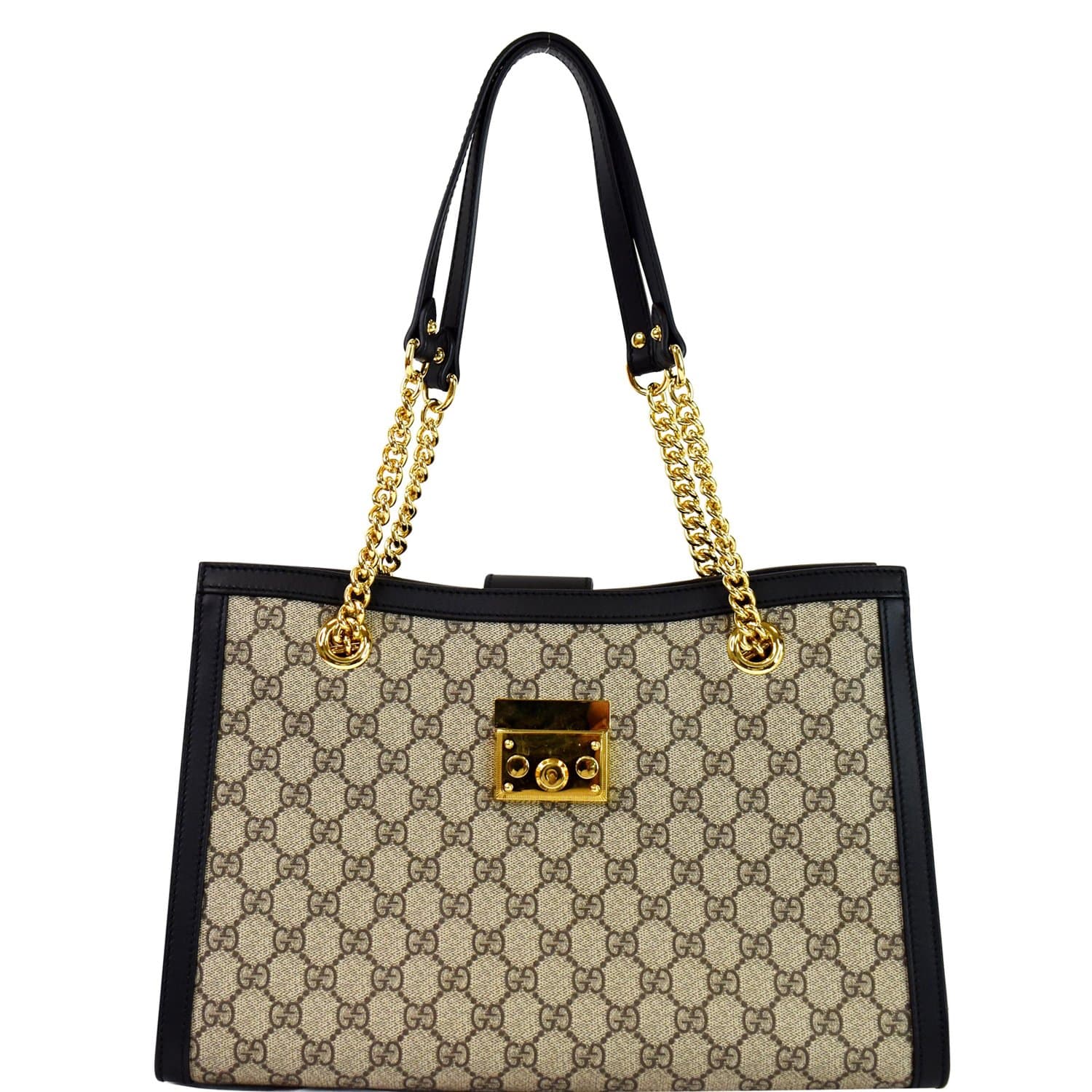 Gucci Padlock GG Supreme Canvas Shoulder Bag - Farfetch