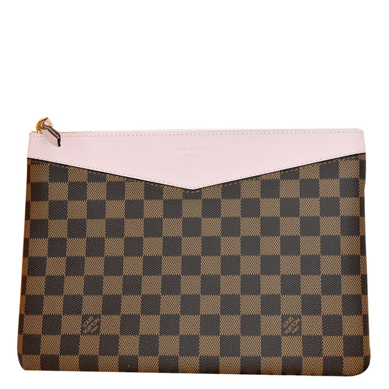 New! Louis Vuitton Damier Ebene Daily Pouch Clutch