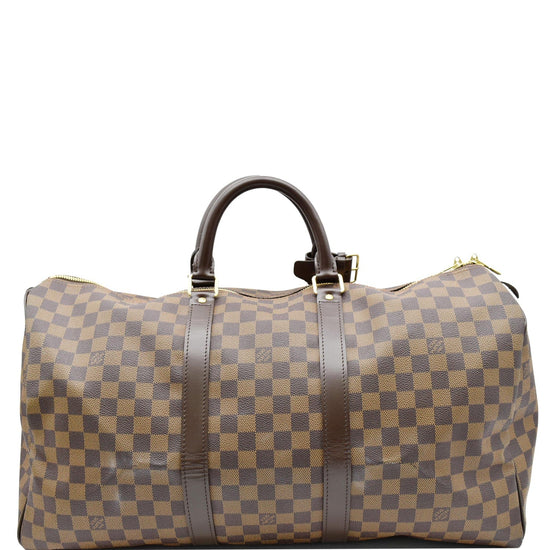 LOUIS VUITTON Keepall 50 Travel Hand Bag Damier Leather Brown N41427  632RC909