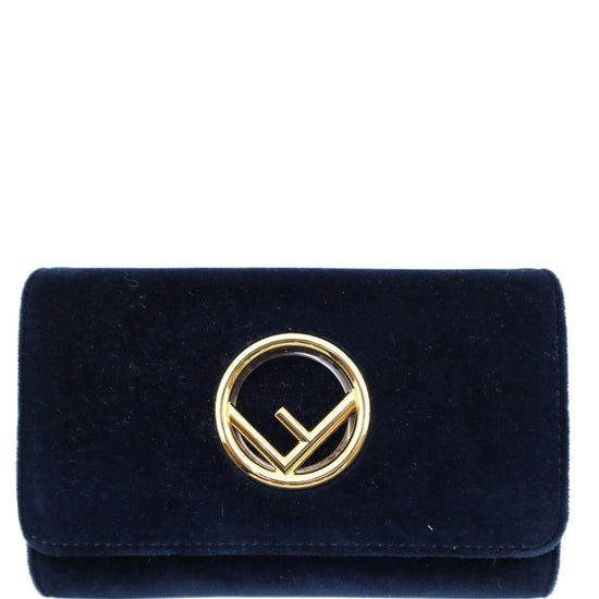 Fendi Wallet Velvet On Chain Shoulder Crossbody Bag