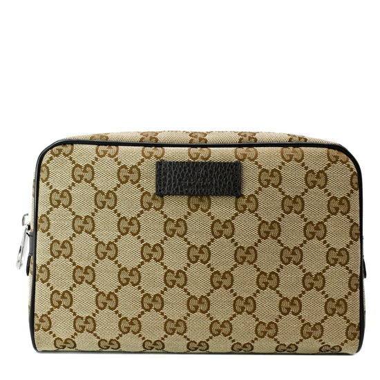 Gucci Black And Beige Gg Belt Bag In 9772 Beige, ModeSens