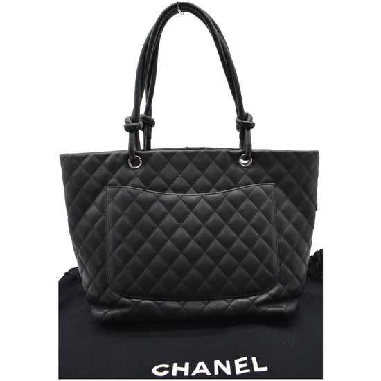 Chanel Quilted Leather Cambon Tote Shoulder Bag