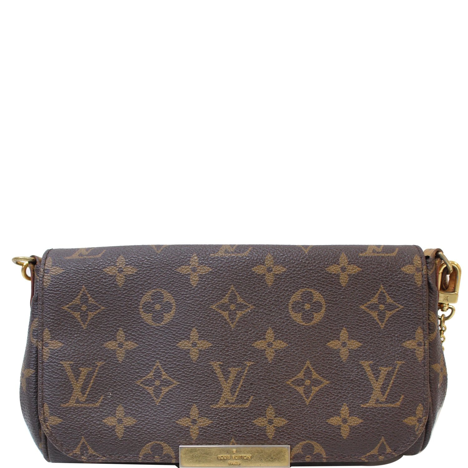 LOUIS VUITTON Favorite PM Monogram Canvas Crossbody Bag Brown