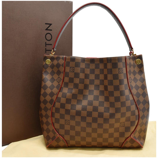 Caissa cloth handbag Louis Vuitton Brown in Cloth - 24542618