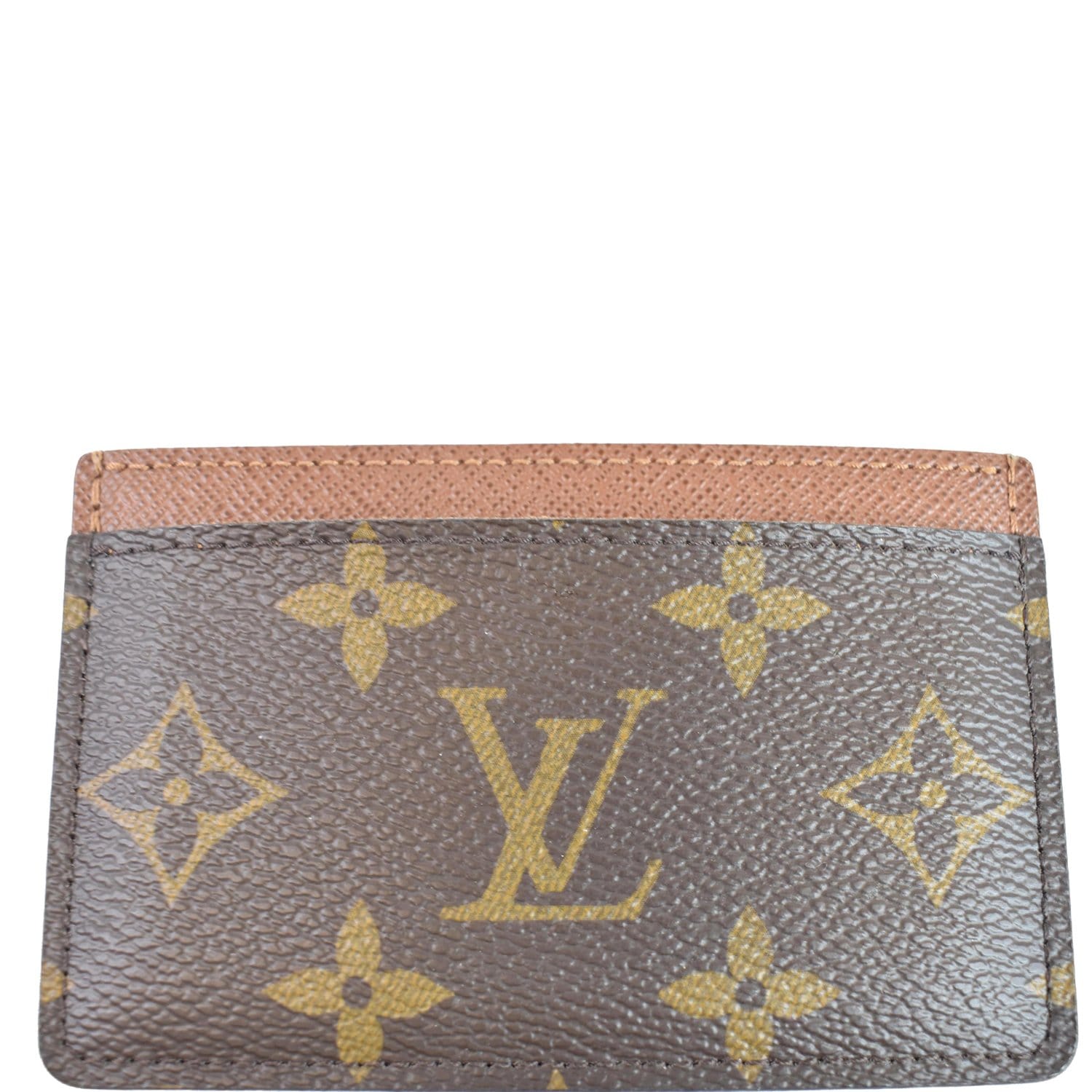 LOUIS VUITTON Card Holder Monogram Canvas Brown