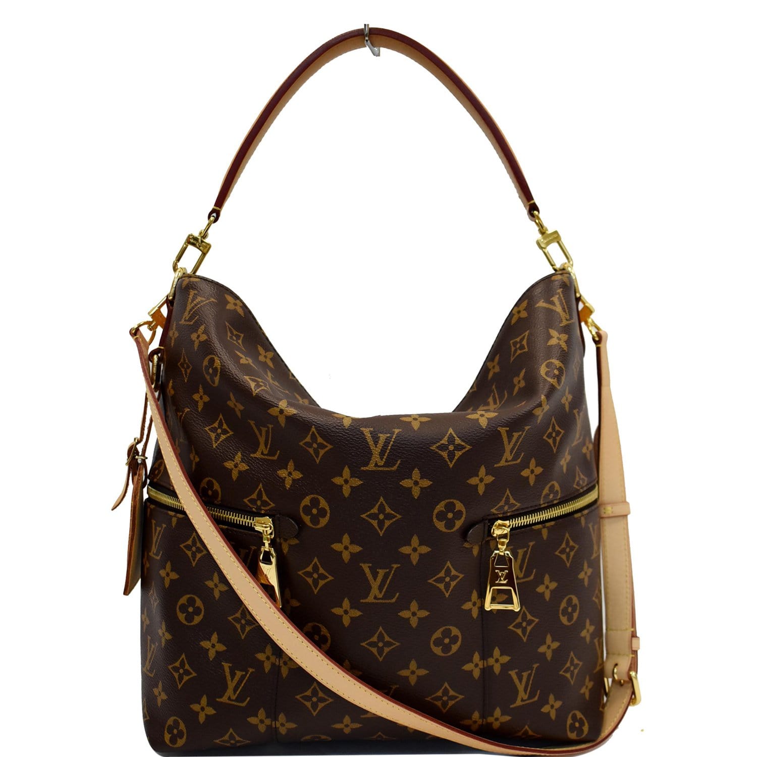 LOUIS VUITTON Melie Monogram Canvas Hobo Shoulder Bag Brown