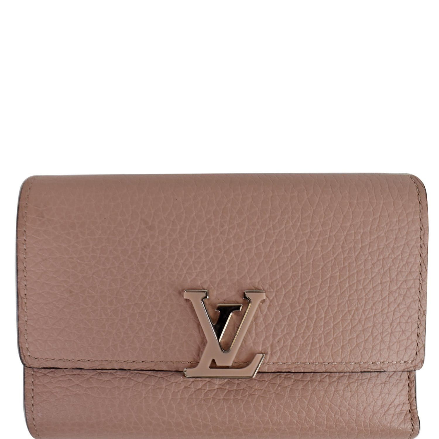 Louis Vuitton Taurillon Capucines Compact Wallet Magnolia