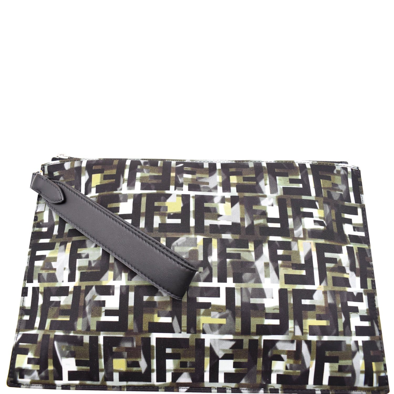Fendi Monogram-Print Leather Clutch Bag