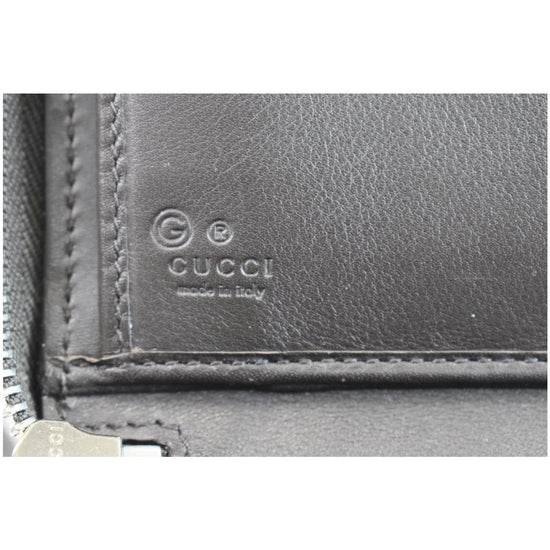 New Authentic Gucci 391465 Micro GG Leather XL Zip Around Travel Wallet