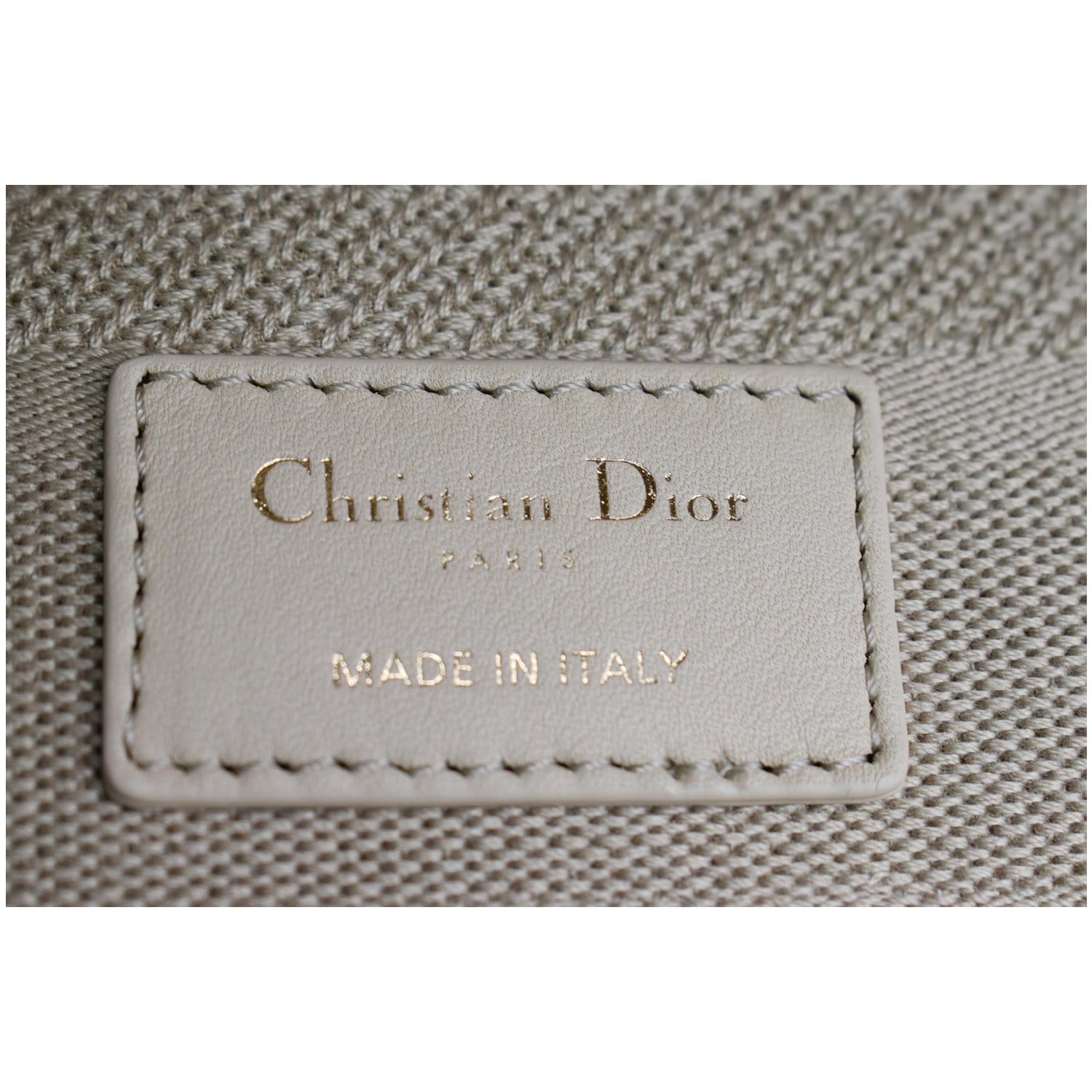 Lady Dior Christian Dior Lady DLITE Medium bag Beige Golden Cloth  ref235379  Joli Closet