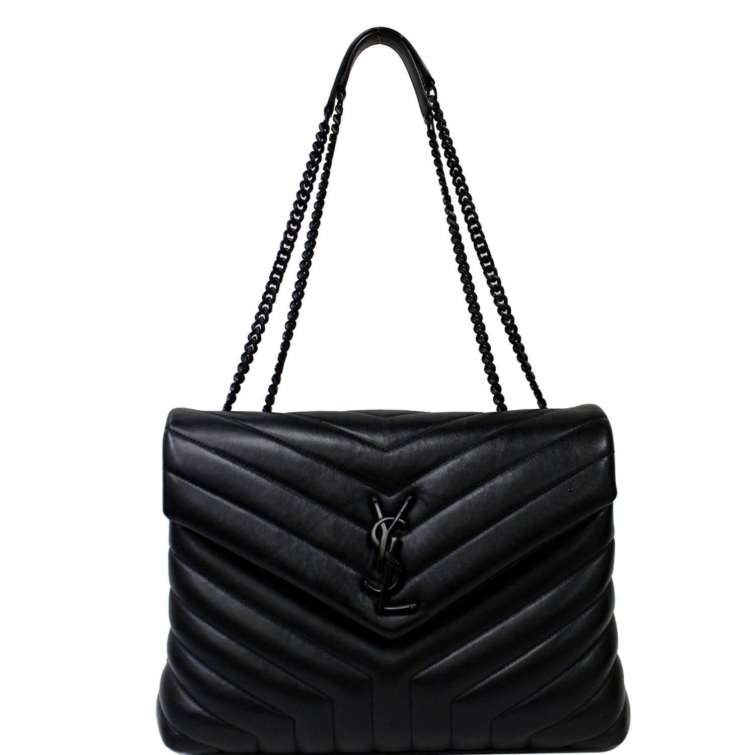 Saint Laurent Black Loulou Large Chain Bag ○ Labellov ○ Buy and