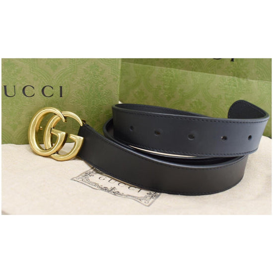 Gucci Double G Buckle GG Canvas Leather Belt Brown - DDH