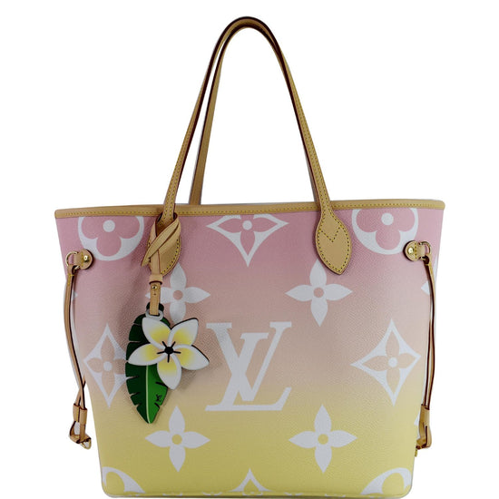 NEW Louis Vuitton Neverfull MM Monogram By The Pool Giant Pink Limited