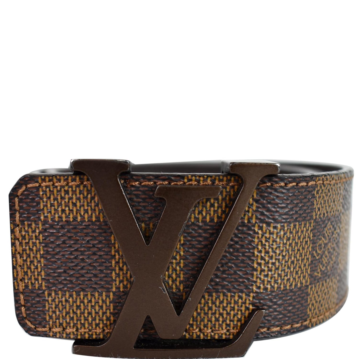 Louis Vuitton Demier Ebene Leather Belt Brown 95