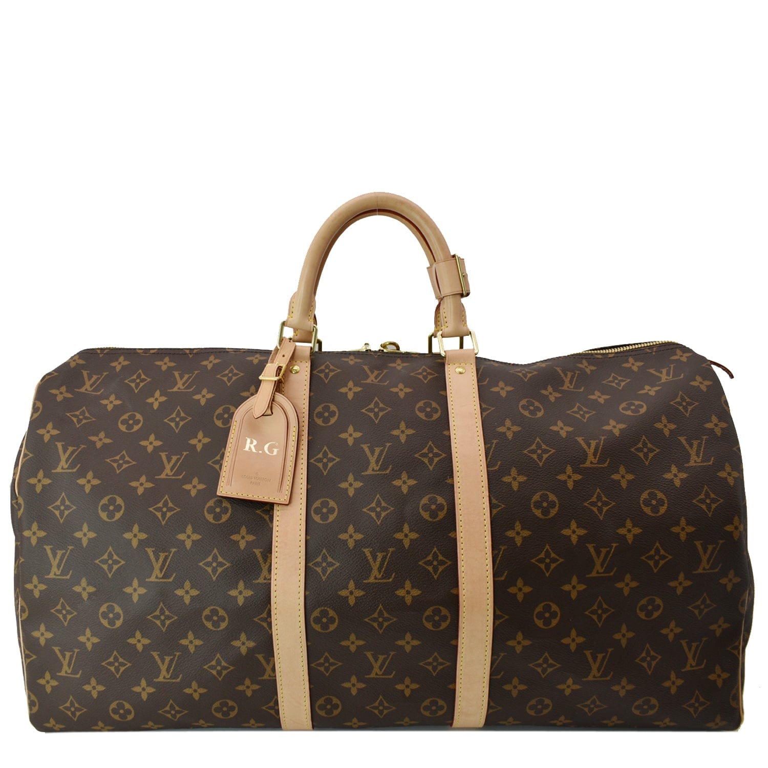 Brown Louis Vuitton Monogram Keepall 55 Travel Bag – Designer Revival