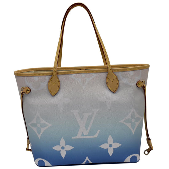 LOUIS VUITTON Neverfull MM Tote Bag Pouch BY THE POOL Blue M45678