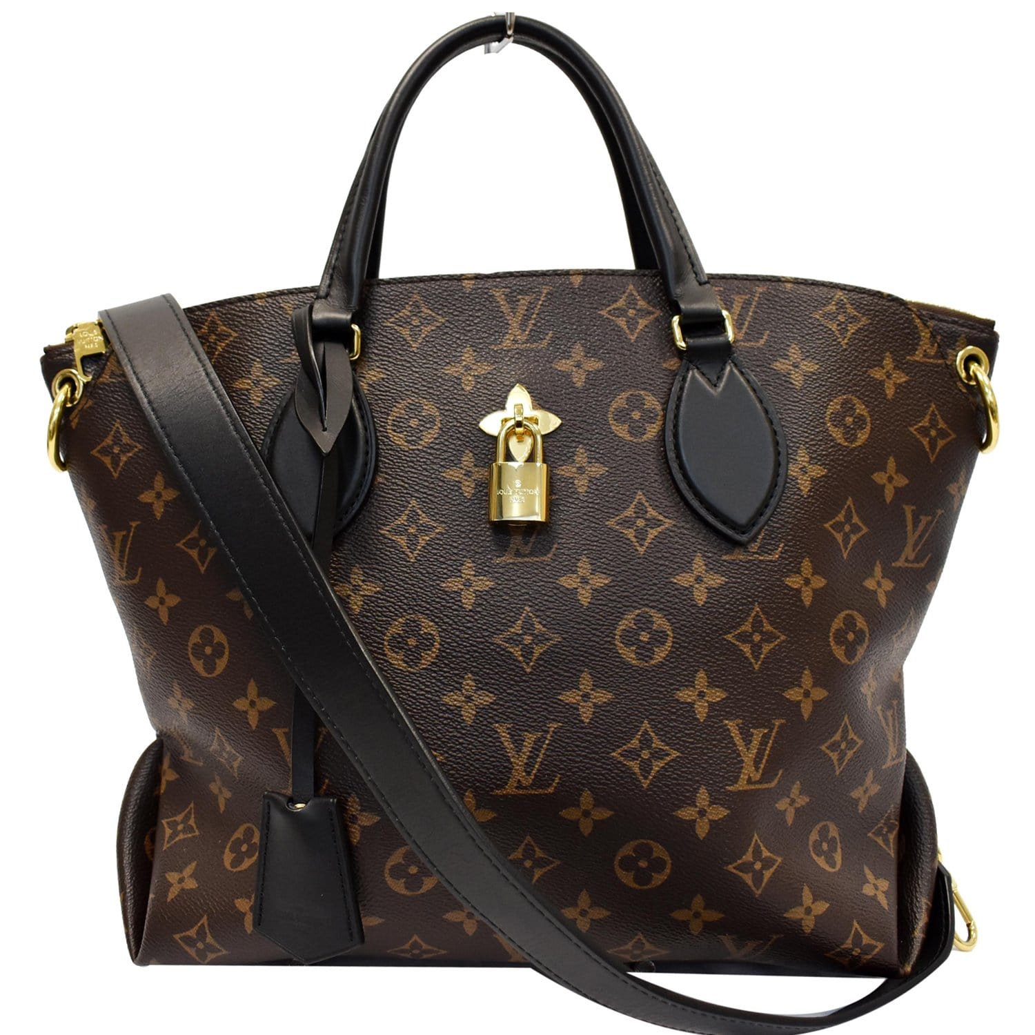 Louis Vuitton Flower Zipped mm Monogram Canvas Tote Bag Noir