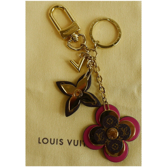 LOUIS VUITTON Monogram Blooming Flowers BB Bag Charm Key Holder Pink