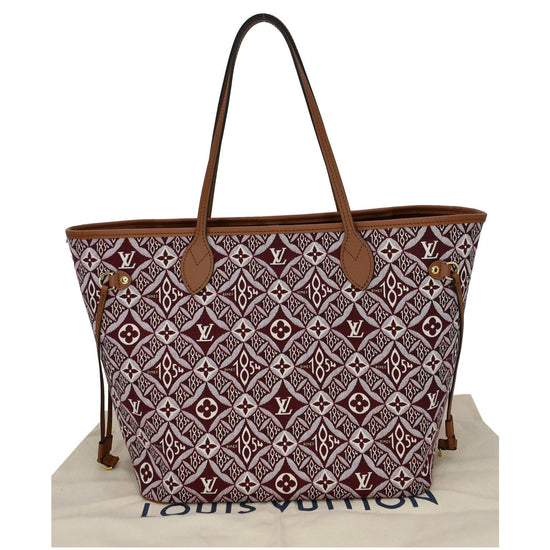 Louis Vuitton Neverfull Since 1854 (Without Pouch) MM Bordeaux in Jacquard  Textile with Gold-tone - US