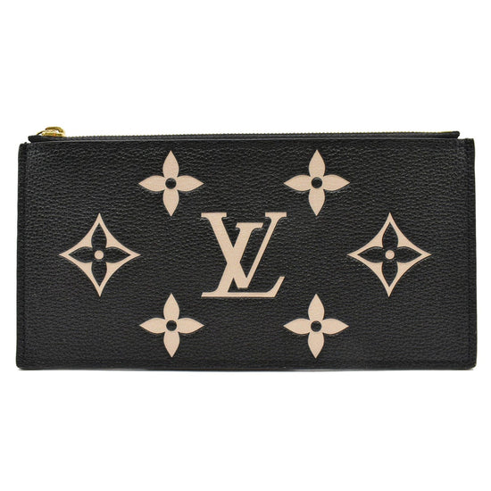 LOUIS VUITTON Felicie Pochette Insert Empreinte Zippy Wallet Bicolor