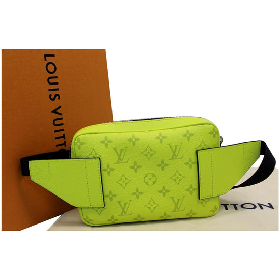 LOUIS VUITTON Taiga Monogram Outdoor Bumbag White 1211159