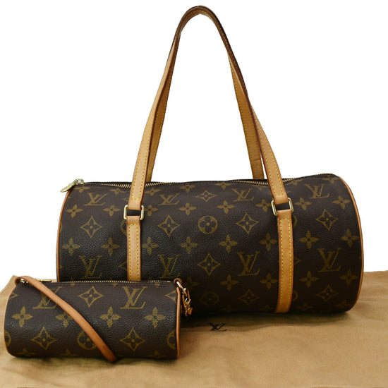 Papillon bb cloth handbag Louis Vuitton Brown in Cloth - 38835085
