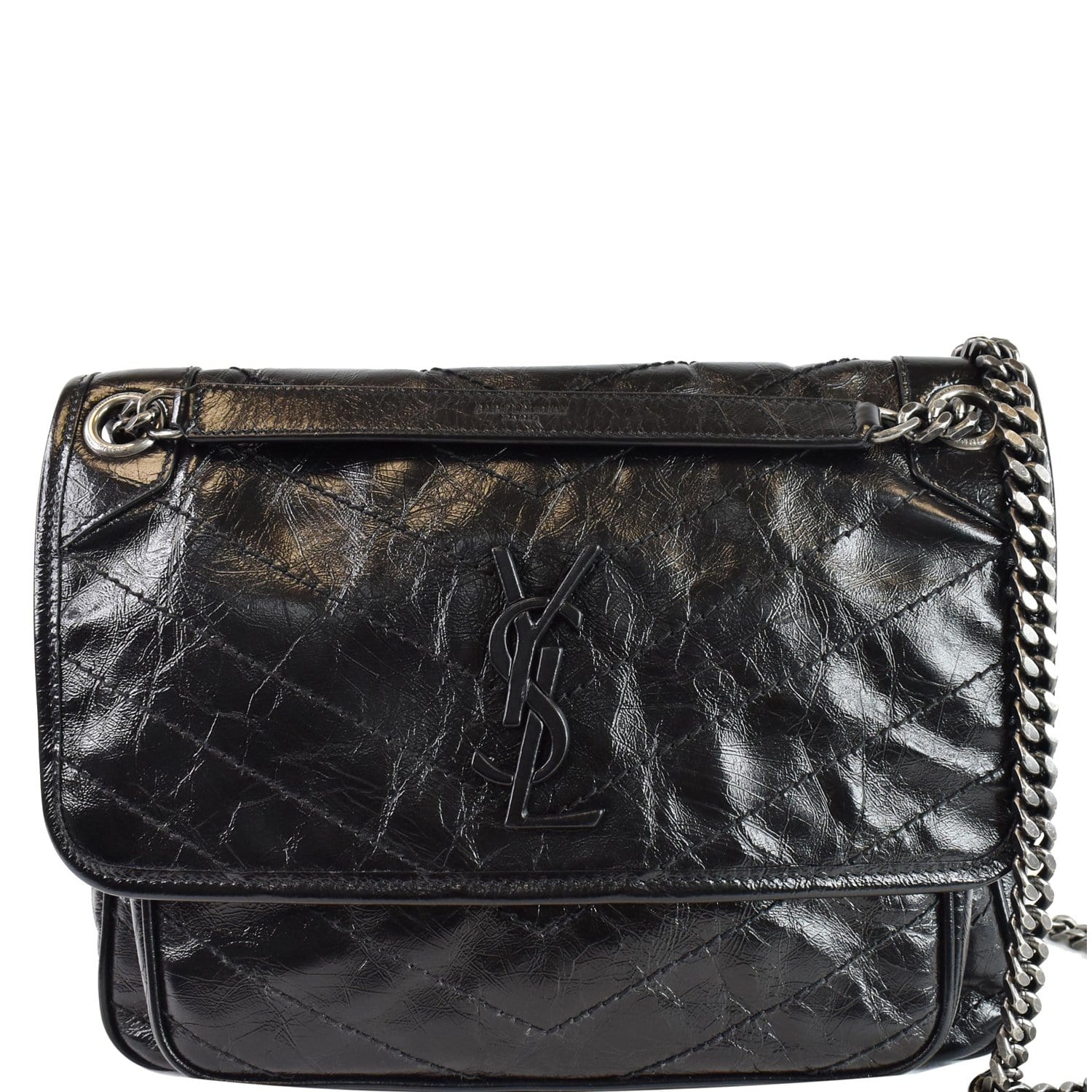 Niki patent leather crossbody bag Saint Laurent Black in Patent leather -  23803752