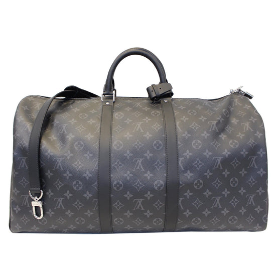 Louis Vuitton Keepall Bandouliere Monogram Eclipse 55 Black/Grey - US