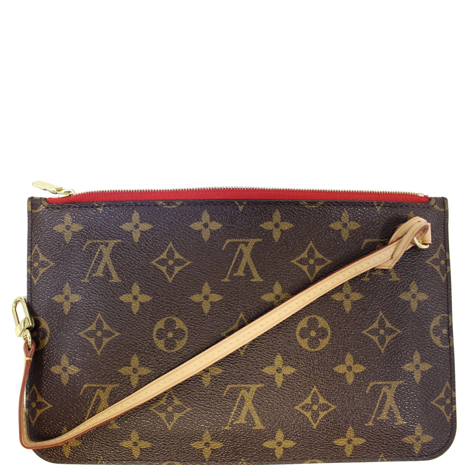 LOUIS VUITTON Pochette Wristlet Pouch Neverfull MM Monogram Canvas-US