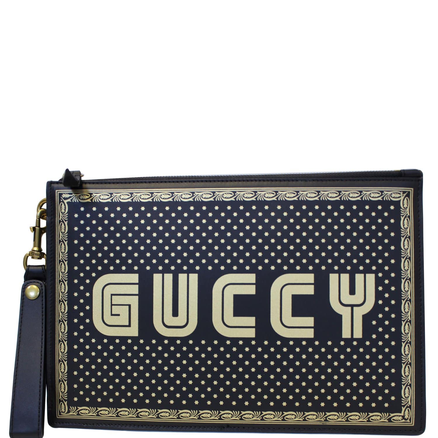 Gucci Guccy Star Print Leather - Gucci Clutch Bag