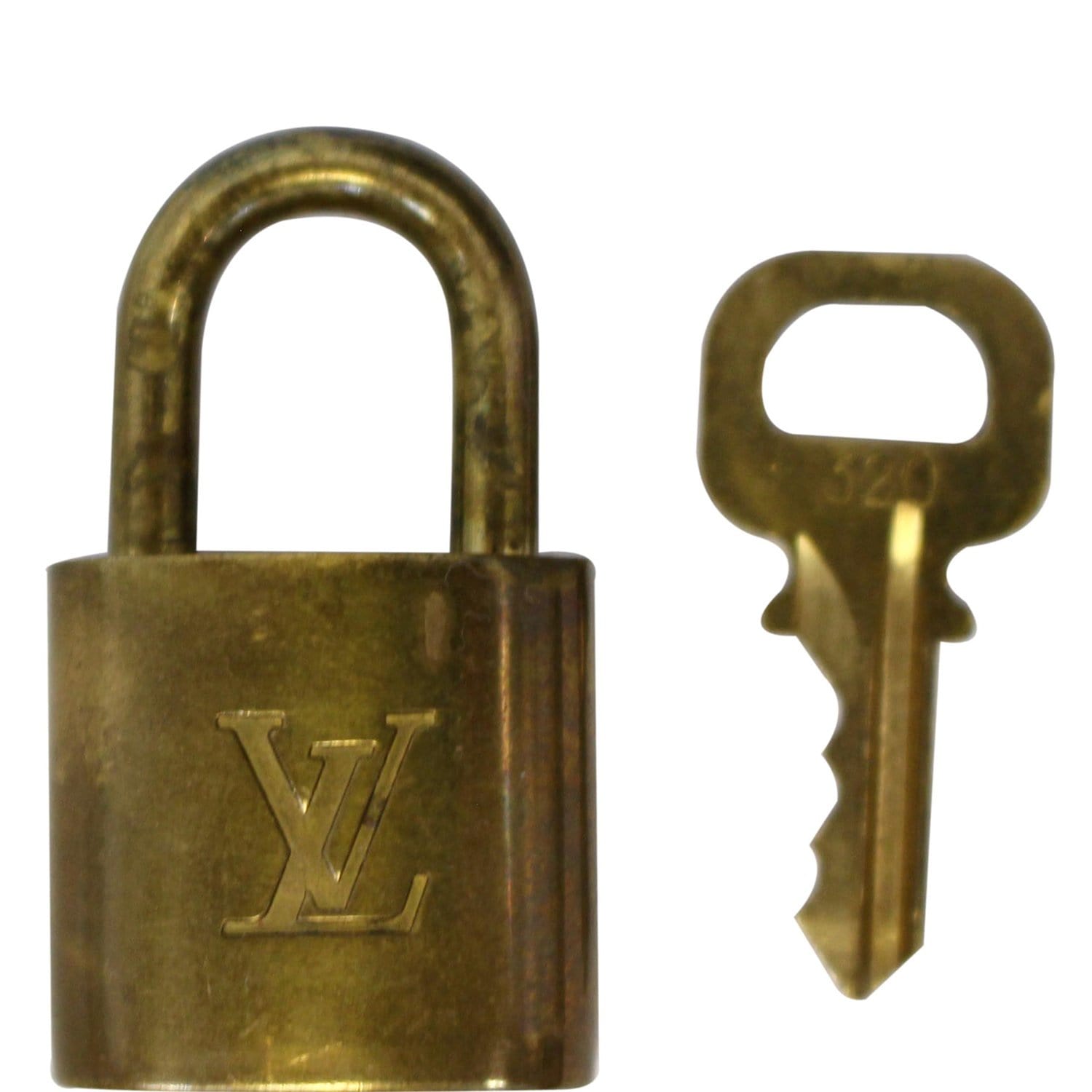 LOUIS VUITTON Padlock and 1 Keys Gold Bag Charm Number 320-US