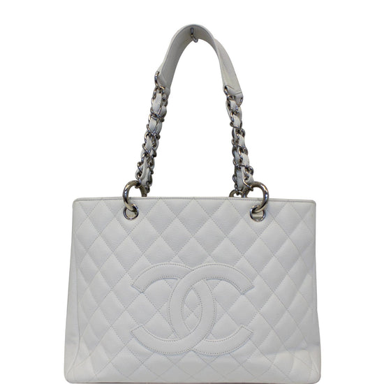 Grand shopping vinyl tote Chanel White in Vinyl - 33200643