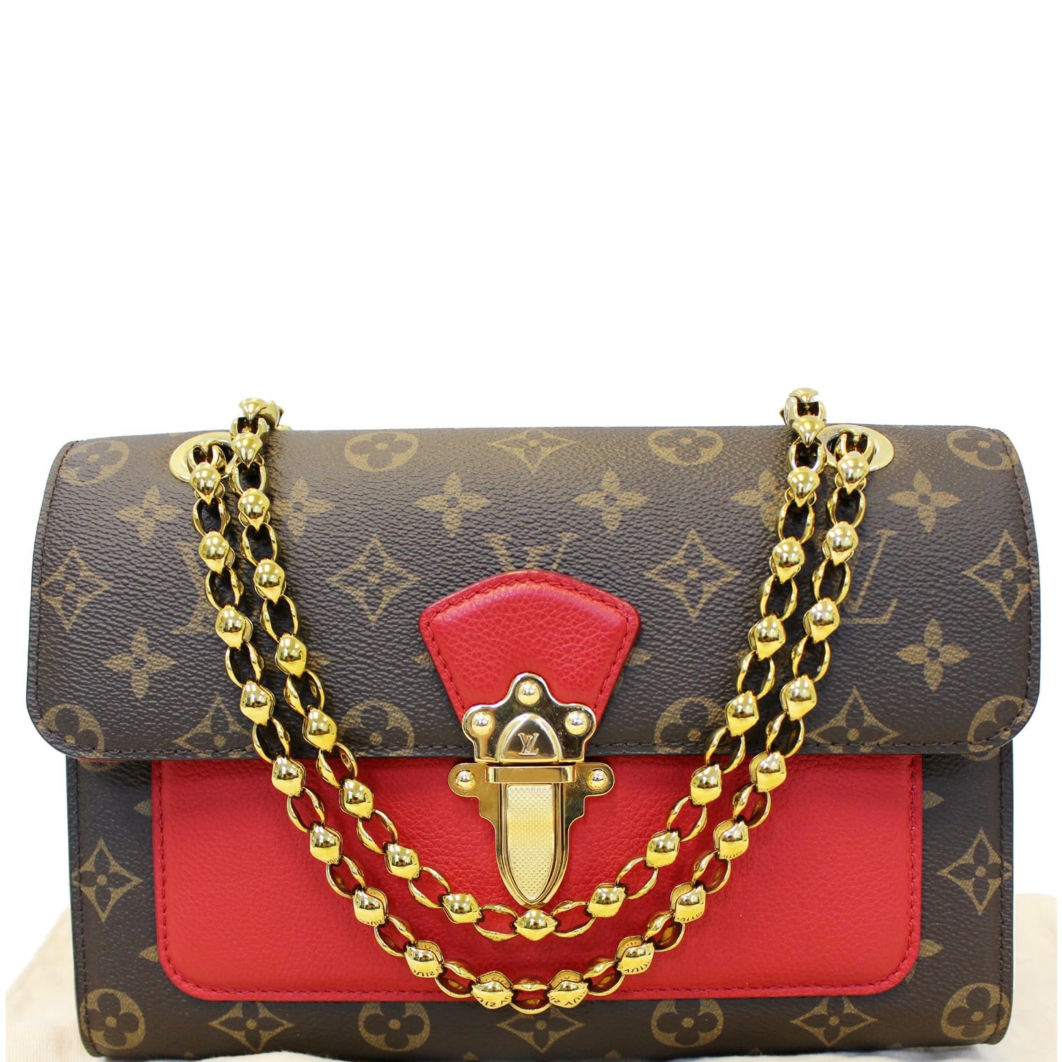 LOUIS VUITTON Victoire Monogram Canvas Crossbody Bag Black