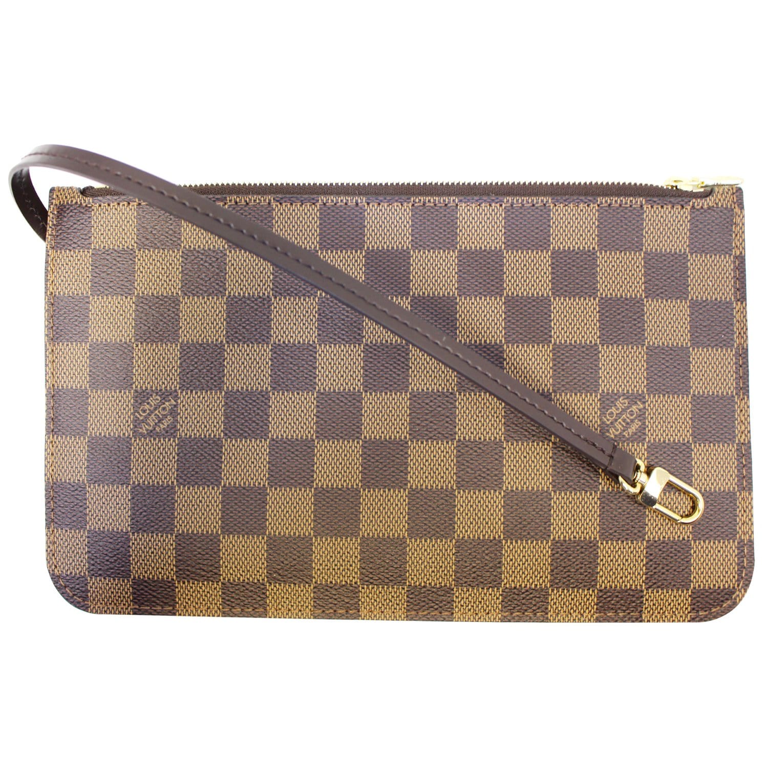 LOUIS VUITTON Pochette Wristlet Pouch Damier Ebene Neverfull MM-US