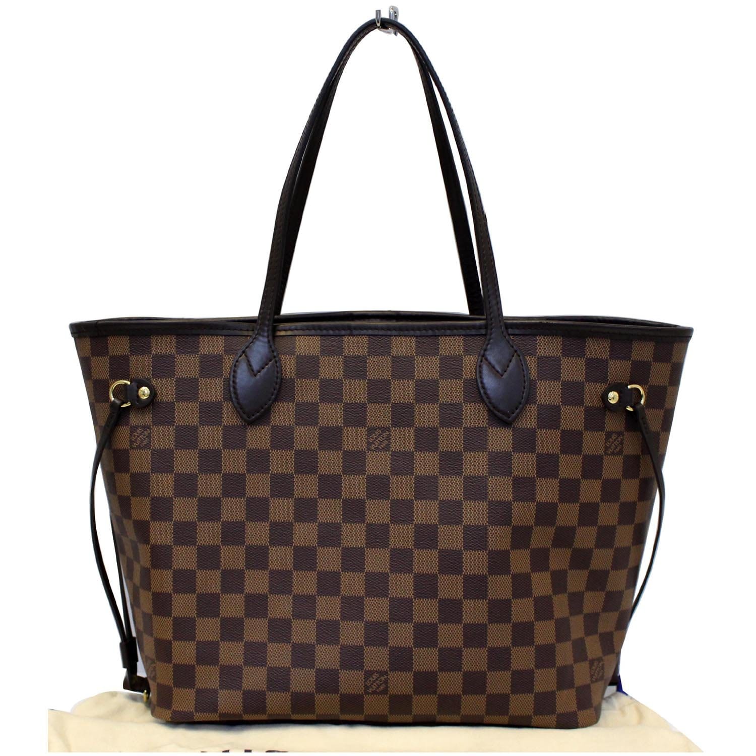 LOUIS VUITTON Neverfull MM Damier Ebene Tote Shoulder Bag Brown-US