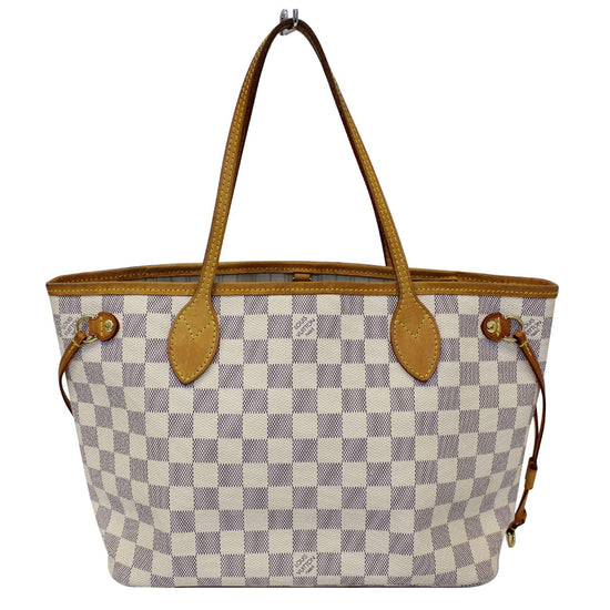 Louis Vuitton Small Damier Azur Neverfull PM Tote Bag 1lv53a