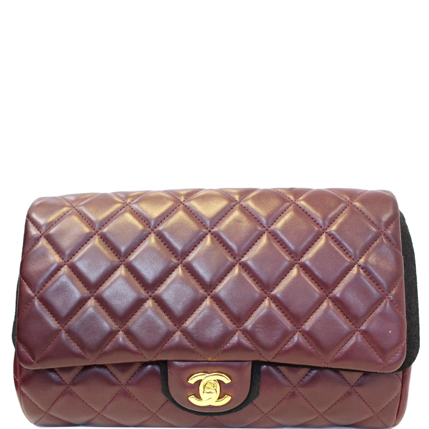 CHANEL 1997 CC Turn-lock Diamond Quilted Caviar Flap Bag Kelly Style Vintage  - Chelsea Vintage Couture