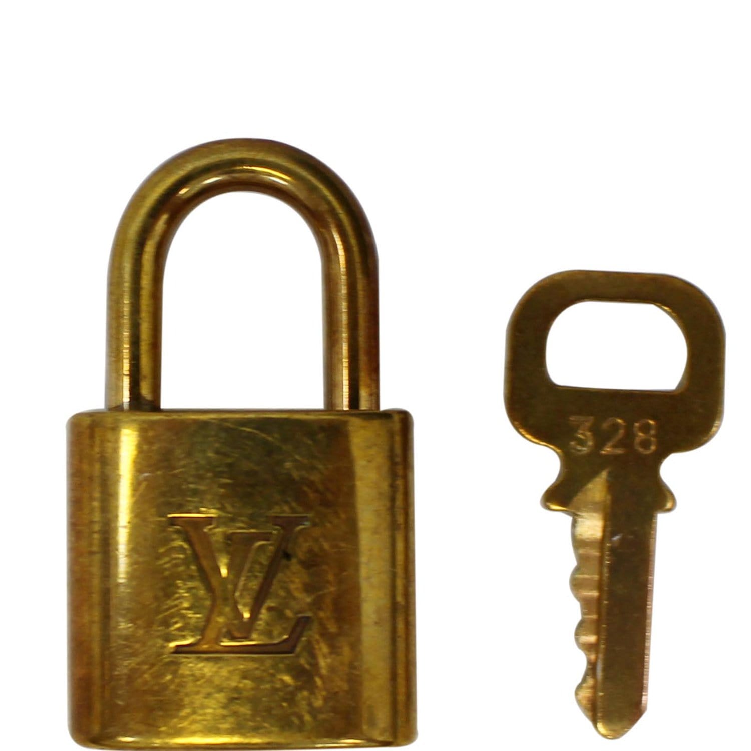 🔐 Gold Louis Vuitton Padlock with Key (Recently Polished)