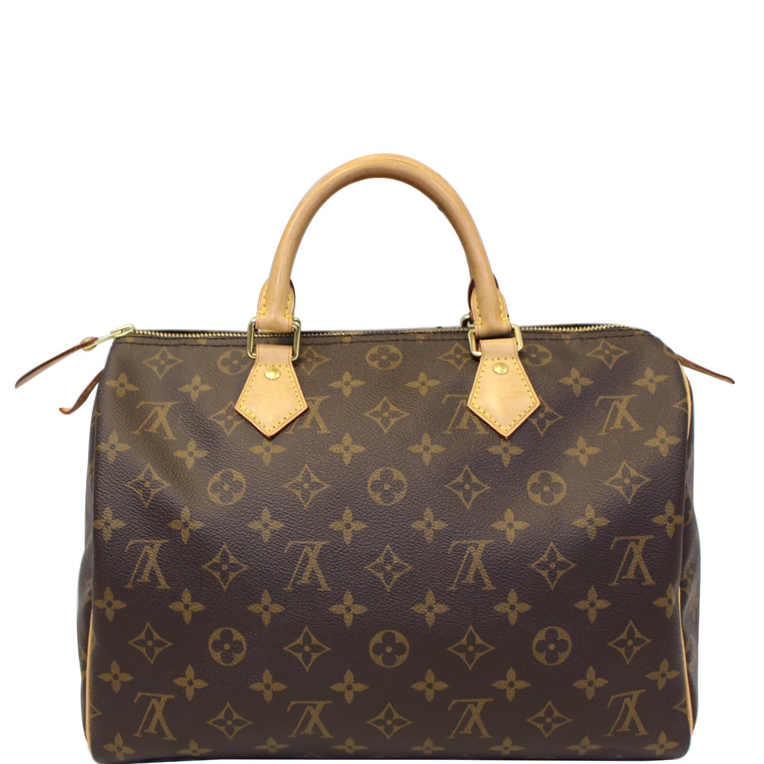 LOUIS VUITTON Speedy 30 Monogram Canvas Satchel Handbag Brown-US