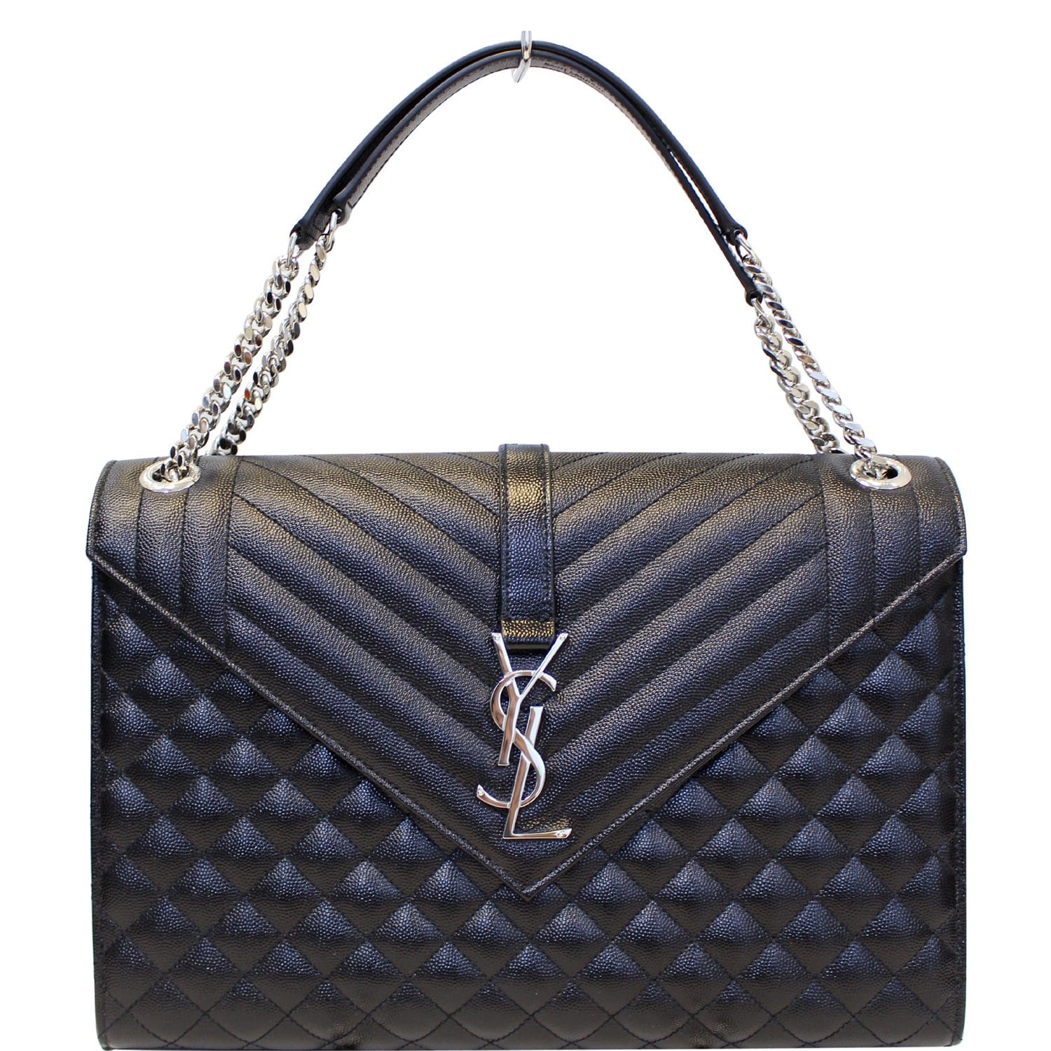 Yves Saint Laurent Large Envelope Grain De Poudre Bag