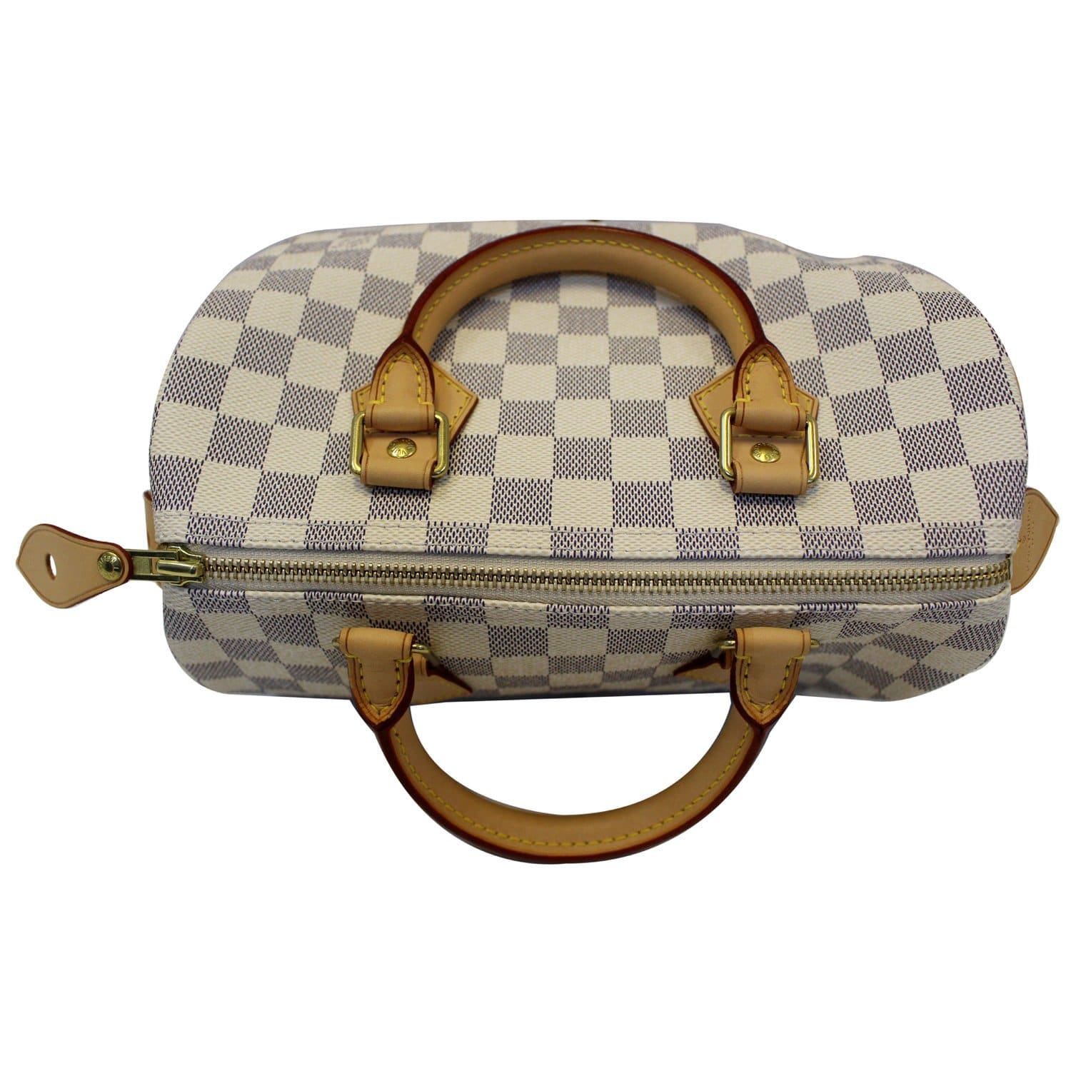 LOUIS VUITTON Speedy 25 Damier Azur Satchel Bag White-US