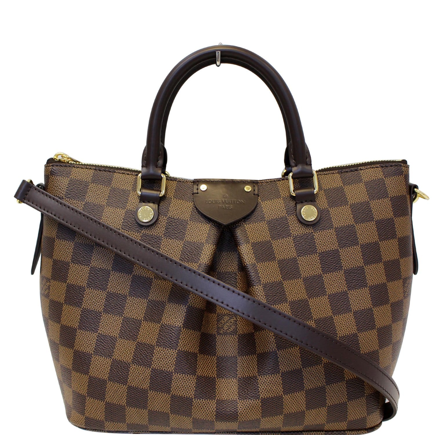 Siena cloth handbag Louis Vuitton Brown in Cloth - 33449182
