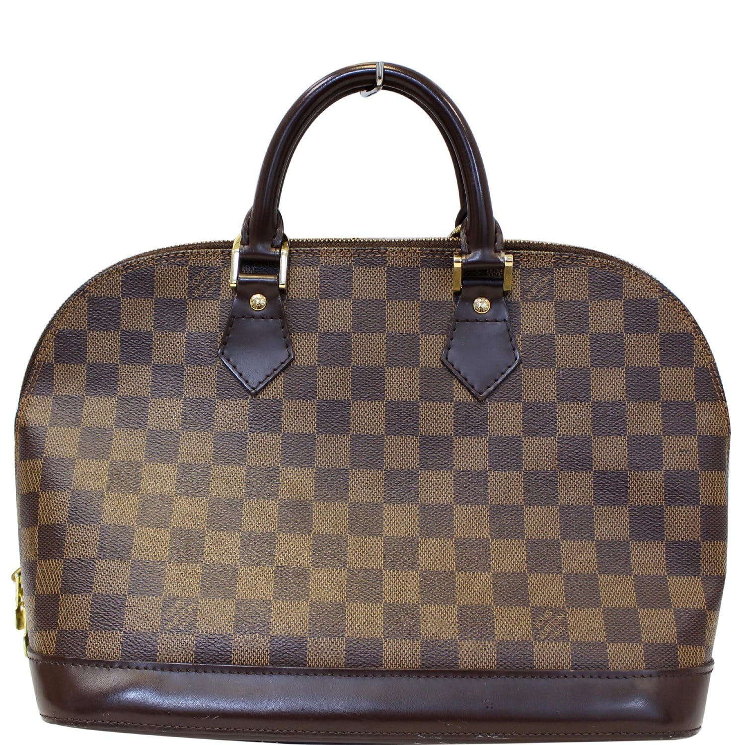 Louis Vuitton Alma PM Damier Ebene Satchel Bag Brown